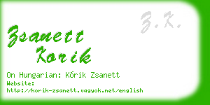 zsanett korik business card