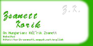 zsanett korik business card